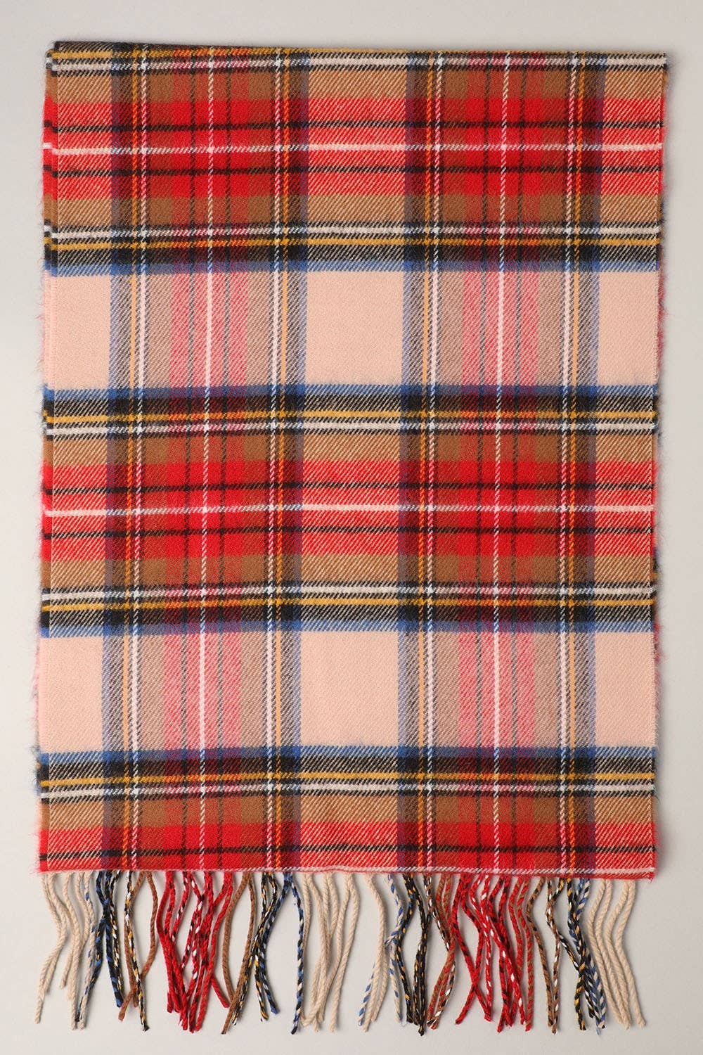 Softer Than Cashmere Tartan Plaid Muffler Scarf: ZTW317-GREEN / One Size